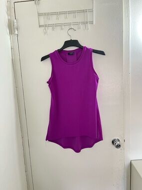 The Limited Fuchsia/Purple High-Low Sleeveless Tank